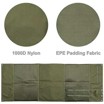 DEYACE Shooting Mats Prone Padded, Extra Large Portable Roll Up Shooting Padded Mat for Range Shooting and Hunting - color: Green Camo