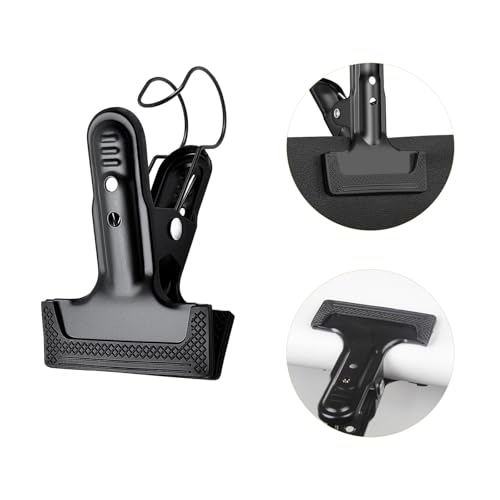 2 Pack 4-1/4" Heavy Duty Spring Clamps Clips, Black Metal Rubber Hinge Clip File Clamps for Photography Background Stands, Home Improvement Projects (2.17" Opening, with Hooks) - color: 2 Pcs Black (With Hook)