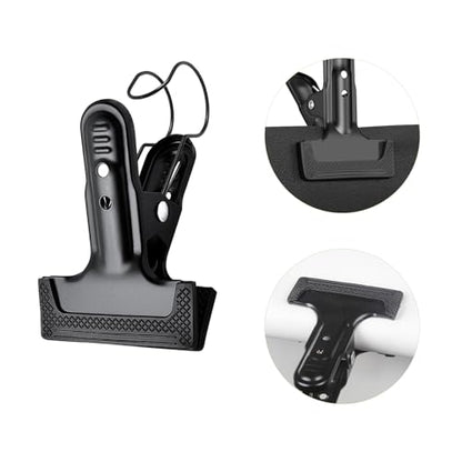2 Pack 4-1/4" Heavy Duty Spring Clamps Clips, Black Metal Rubber Hinge Clip File Clamps for Photography Background Stands, Home Improvement Projects (2.17" Opening, with Hooks) - color: 2 Pcs Black (With Hook)