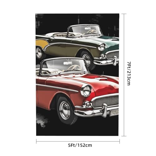 Old Fashioned Backdrop Background for Photography 5x7ft Photobooth Professional Photo Backdrop Curtains Video Photography Studio Photo Backgrounds Banner Booth Background Screen Parties - color: Classic Car Roadsters Old Fashioned