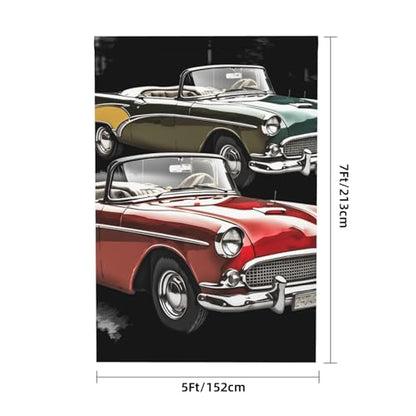 Old Fashioned Backdrop Background for Photography 5x7ft Photobooth Professional Photo Backdrop Curtains Video Photography Studio Photo Backgrounds Banner Booth Background Screen Parties - color: Classic Car Roadsters Old Fashioned