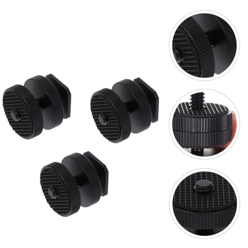 ARTIBETTER Hot Shoe Mount Adapter 1/4 Inch Tripod Screw Adapter for Camera Flash Led Light Microphone Compatible with DSLR Photography Accessories Set of 3
