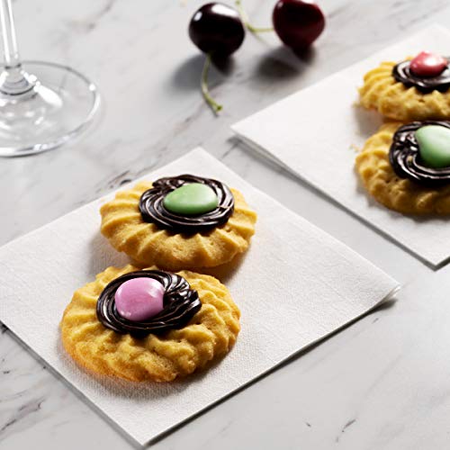 BloominGoods Linen-Feel Lunch Napkins - Disposable Cloth-Like Paper Napkins - Soft And Absorbant Luncheon Napkins For Kitchen, Parties, Weddings, Dinners or Events (Pack of 200)