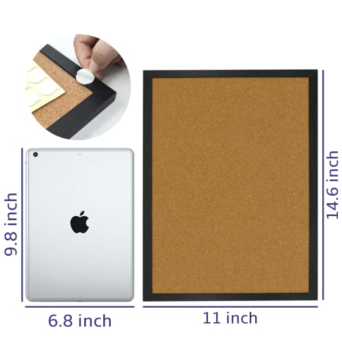 OWLKELA 14.6 X 11 Inch Cork Board Bulletin Board, Wall-Mounted Presentation, Message Notice Pin Board, Perfect for Office & Home Decor, School, Cubicle - size: 14.6" x 11"