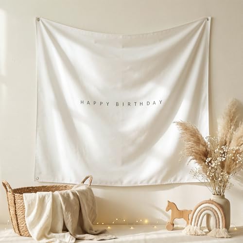 Moukeren Happy Birthday Door Banner Door Cover Backdrop Sign Birthday Wall Decor Background Party Supplies for Outdoor Indoor Porch Bday Party Photo Props (Boho,5 x 5 ft) - size: 5 x 5 ft, style: Boho