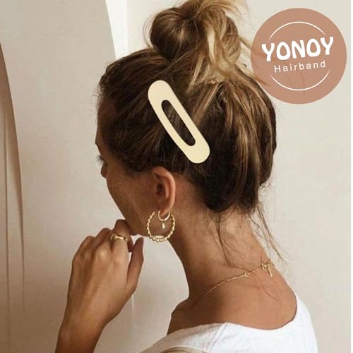 YONOY 6Pcs Strong Hold Matte Duck Billed Hair Clips and Barrettes - Acrylic Flat Hair Claws for Women and Girls - color: Color G