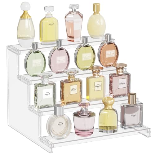 Lifewit Perfume Organizer, Bedroom Decor, Cologne Cupcake Stand, Tool-Free Assembly, Makeup Display Shelf for Vanity Bathroom Counter Storage, Clear, 30 cm/12", 1 Pcs - color: Clear, size: 12 Inch,1 Pcs