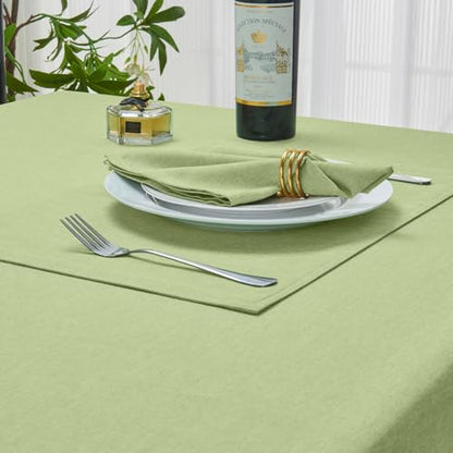 Cloth Napkin Set of 8 Square Washable Reusable Linen Fabric Polyester for Kitchen Dinner Dining Restaurants Wedding Party Banquet Table(Mint Green/17x17 Inch) - color: Mint Green