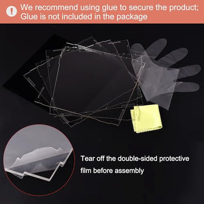 uxcell Acrylic Clear Display Case Box Dustproof Protection Showcase Cube Collectibles Show Box 3.9x3.9x3.9inch - size: 3.9x3.9x3.9 Inch