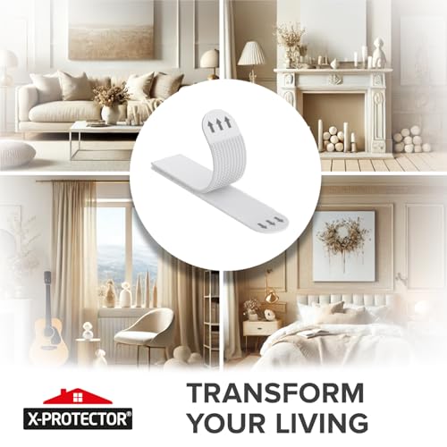 X-Protector Picture Hanging Strips - 20 Pairs Damage Free Picture Hangers - Self Adhesive Hangers Without Nails - Heavy Duty Wall Hanging Strips - Wall Sticky for Hanging Up to 10 LBS (Size S) - size: S