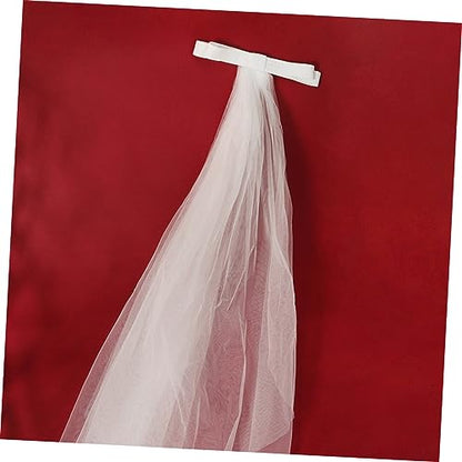 Bowknot Veil Hair Clamp for Bride Charming Bridal Headwear for Weddings Photoshoots and Costume Parties Elegant Floral Design Lightweight and Easy to Wear