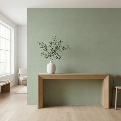 WADILE Grasscloth Peel and Stick Wallpaper 15.7in x 78.7in, Textured Contact Paper for Cabinets, Faux Linen Wall Paper Pull and Stick, Fabric Vinyl Wallpaper Self Adhesive Light Green - color: Light Green, size: 15.7" x 78.7"