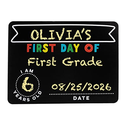 Kate & Milo Reusable Photo Sharing Prop, Back to School Chalkboard Sign to Commemorate The First or Last Day, for Kids, Boys and Girls - style: School Days Chalkboard