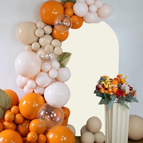 HAINARverS Wedding Arch Cover 7.2FT Spandex Fitted Stretchy Arch Stand Covers,2 Sided Round Top Chiara Backdrop Cover for Birthday Party Ceremony Banquet Baby Shower Arch Decoration(Ivory) - color: Ivory, size: 7.2FT