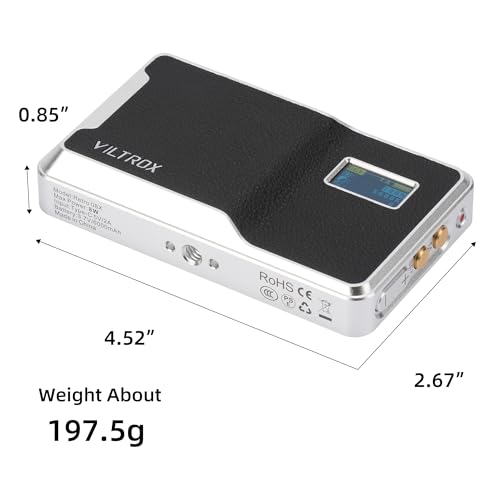 VILTROX 6000mAh On Camera LED Light, APP Control RGB Video Light, All Metal RGB Portable LED Photography Lighting, Led Camera Light Panel for Video Recording (Retro 08X) - size: 8W Retro 08X