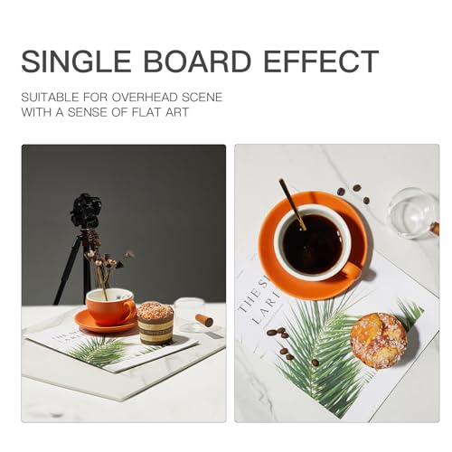 2-Sided 2 PCS Photo Backdrop Boards, Subway Tile Flat Lay Food Photography Background Board, Durable Waterproof Product Food Photography, 24x24 Inch, BEIYANG - color: Double-Sided Marble Cement 24x24