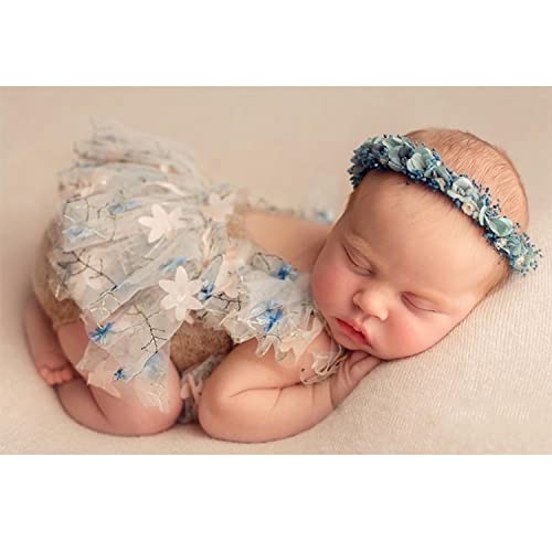 Zeroest Baby Photography Props Lace Hats Outfit Newborn Photo Shoot Outfits Infant Photos Baby Girl Photoshoot - color: Grey