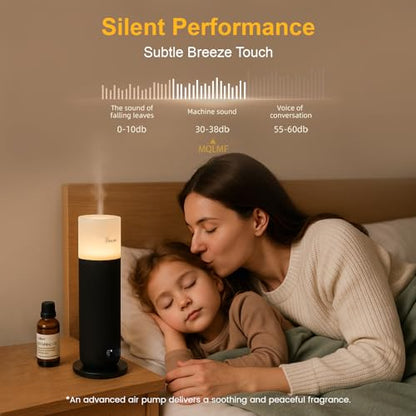 Hotel Collection Diffuser Machine,Fabric-Wrapped Design,Candlelight Atmosphere Lamp,1000 Sq Ft,Waterless Essential Oil Diffuser,Hotel Scent Diffuser,Scent Air Machine for Home - Weave Black - color: Weave Black