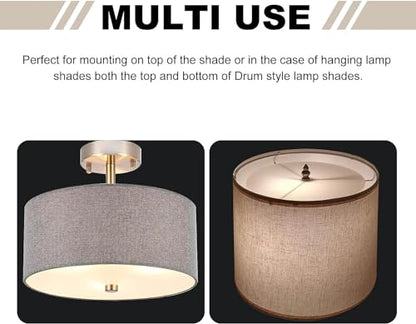Lampshade Diffuser, 7.5" Diameter Round Diffuser Lamp Shade for Drum Style Lampshades Pendants Softening Light, DIY Light Fits 8-8.5" Openings, Frosted White Acrylic - size: 7.5"
