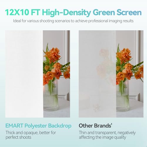 EMART Portable Photography Backdrop Stand Kit 8.5 x 10 ft with 10 x 12 ft White Backdrop, Adjustable Background Support System for Photo Video Studio, Photoshoot, Party, Live Game, Interviews - size: 8.5*10ft Stand/10*12ft Backdrop