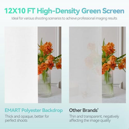 EMART Portable Photography Backdrop Stand Kit 8.5 x 10 ft with 10 x 12 ft White Backdrop, Adjustable Background Support System for Photo Video Studio, Photoshoot, Party, Live Game, Interviews - size: 8.5*10ft Stand/10*12ft Backdrop
