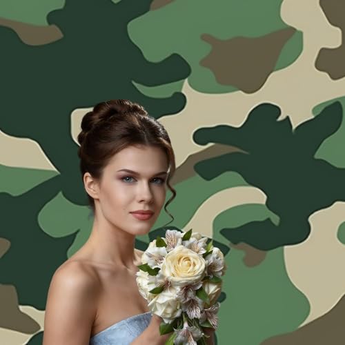Camouflage Green Backdrop Background for Photography 5x7ft Photobooth Professional Photo Backdrop Curtains Video Photography Studio Photo Backgrounds Banner Booth Background Screen Parties - color: Camouflage Green