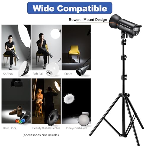 Godox DP400IIIV Studio Flash Light Kit for Photography,400Ws Photography Lighting Kit with Bowens Mount Softbox,Tripod Stand,GN87 2.4G X System Strobe Flash for Portrait Product Studio Shooting