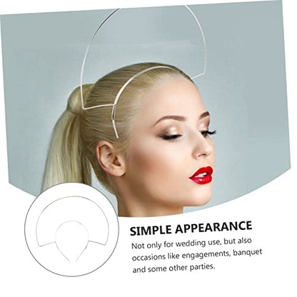 VICASKY DIY Easter Photo Prop Headband White Mary Crown Headdress Simple Structure Party Hair Decor for Beauty Pageants Banquets and Special Occasions