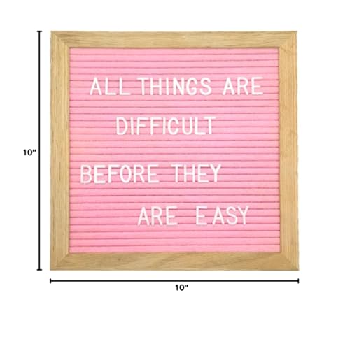 Felt Board Felt Letter Board, 10 x 10 inch Message Board Word Board Letter Board Sign Bulletin Board Letters, Pregnancy Announcements Baby Announcement Sign, Valentines Day Gifts for Her Letterboard (Pink) - color: Pink