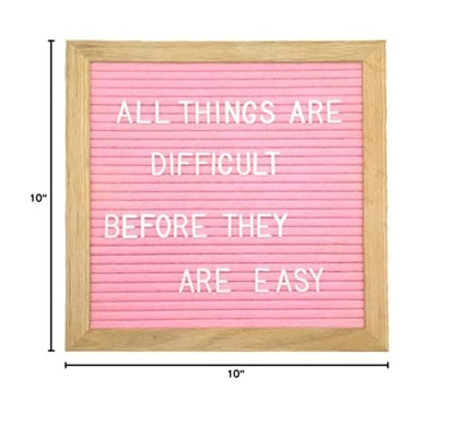Felt Board Felt Letter Board, 10 x 10 inch Message Board Word Board Letter Board Sign Bulletin Board Letters, Pregnancy Announcements Baby Announcement Sign, Valentines Day Gifts for Her Letterboard (Pink) - color: Pink