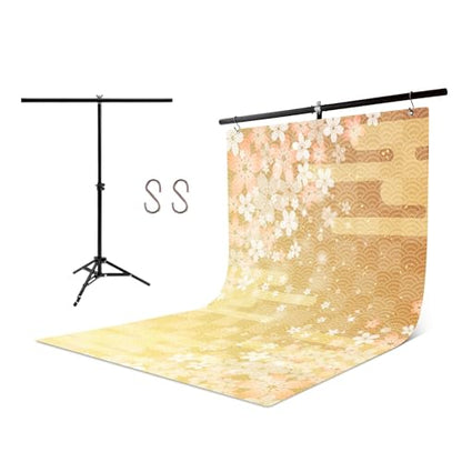 Pino Studio Photography Background Sheet - Kimono Sakura Gold(with Stand) - color: KIMONO Sakura Gold(with Stand)