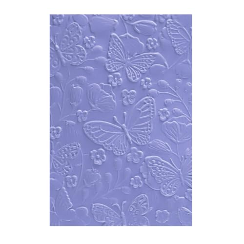 AKPLIT 3D Embossing Folders for Card Making - Butterfly&Leave&Flower Clear Background Plastic Texture Fades, Embossing Folder Template for Handmade Scrapbooking and DIY Paper Crafts Decor - color: Butterfly 003