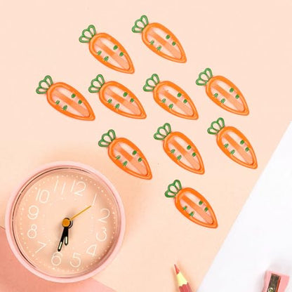 10Pcs Easter Hair Clips Carrot Hair Barrettes Metal Carrot Shaped Hair Pins Cute Hair Accessories for Women Girls Easter Party Supplies