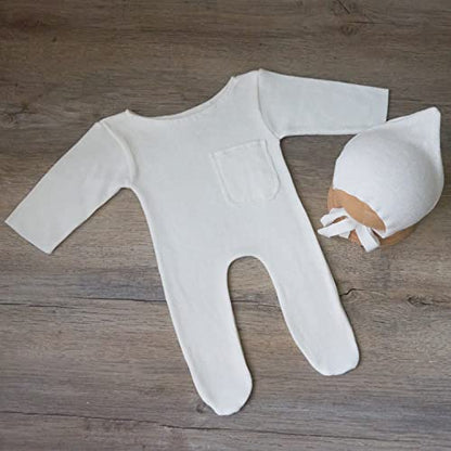 Zeroest Newborn Photography Outfits - Boy & Girl Photoshoot Props (White 3#) - color: White 3#