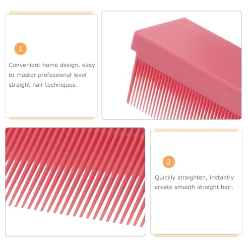 4pcs Comb Attachment for Flat Iron, Clip On Removable Hair Straightener Comb, Compact Straightening Hair Styling Tool for Women Men