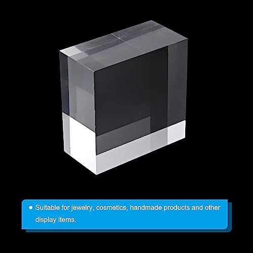PATIKIL 3"x3"x1.5" Jewelry Display Riser, Polished Acrylic Cube Display Stand Block Collection Showcase Ring Holder Square, Clear - size: 3" x 3" x 1.5"