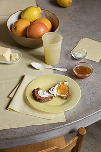 MY DRAP Cotton Luncheon Napkin, Pine Cone, 12 Units per roll - color: Pastel Yellow