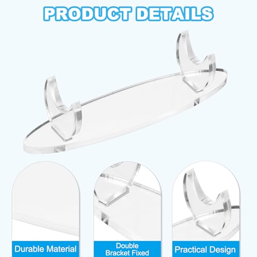 PATIKIL Acrylic Pen Holder Display Stand, 2Pcs Desk Pencil Organizer Paintbrush Drying Rack Makeup Brush Display Stand for Office Home Store, Clear
