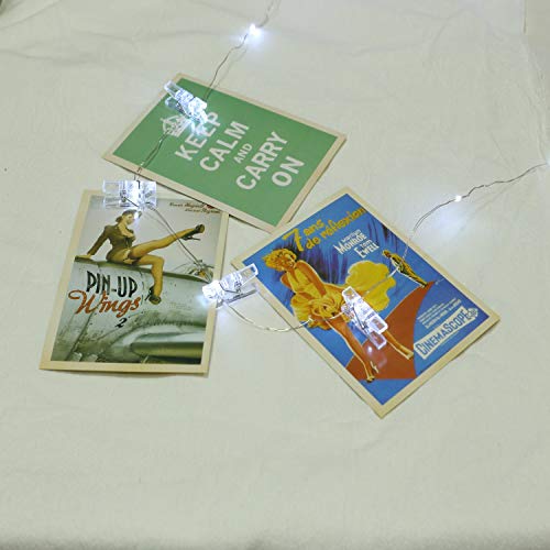 128 Pieces Photo Clips Mini Transparent Plastic Clear Clips for String Fairy Lights (Clear) - color: Clear, size: 128pieces