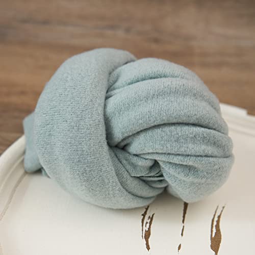 Zeroest Newborn Photography Wraps with Hat Baby Photo Outfit Girl Stretch Blanket Infant Boy Props for Baby Photo Shoot - color: Green