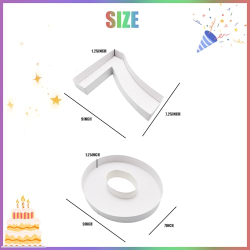 Charcuterie Cardboard Number Fillable Shaped Treat Decorative Box Anniversary Birthday Table Centerpiece (70 Style, 9inch) - size: 9inch, style: 70 Style