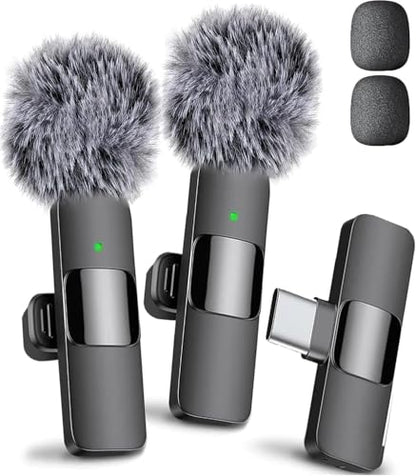Mini Mic Pro (Latest Model) – #1 Microphone for iPhone & Android, Wireless Mini Microphone, ClearVoice™, Noise Cancelling, Lavalier Mic for TikTok, YouTube & Interviews (iPhone 15+) - style: USB-C Only (iPhone 15+ / Android)