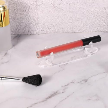 PATIKIL Acrylic Pen Holder Display Stand, 2Pcs Desk Pencil Organizer Paintbrush Drying Rack Makeup Brush Display Stand for Office Home Store, Clear