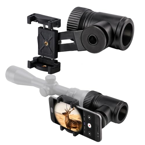Premium Rifle Scope Camera Mount – Sleek All-Aluminum Smartphone Adapter with Tool-Free Fast Lock – Dual Viewing Angles for Hunting & Birding
