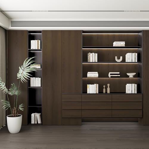 15.7"x354" Thickened Wood Contact Paper Peel and Stick Waterproof Self Adhesive Wallpaper Brown Textured Wallpaper Wood Grain Contact Paper Desk Countertop Vinyl Wrap for Cabinet Table Drawer Shelf RV - color: Dark Brown, size: 15.7" x 354"