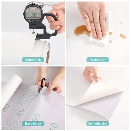 White Grasscloth Wallpaper Peel and Stick Fabric Linen Textured 24"x394" Classic Faux Grassweave Upgraded Thick Self-Adhesive Neutral Contact Paper Vinyl Film Liner Roll for Home Use - color: White, size: 23.6" x 393"