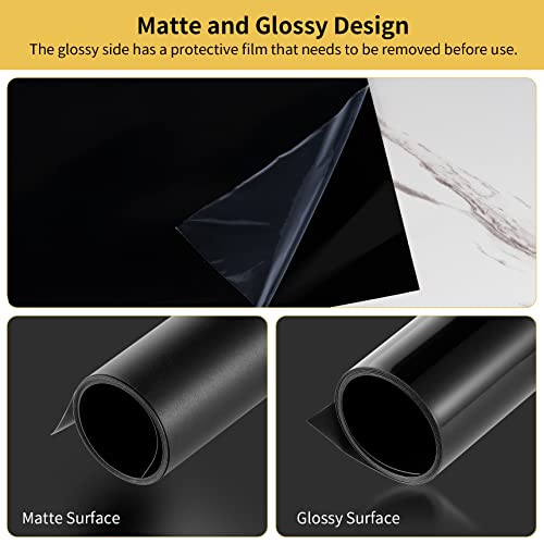 Meking 31.5x59.06 Inch PVC Backdrop, Matte & Reflective Black Background for Photography Reusable Daul-Sided Vinyl Backdrops for Product Photography,Portrait Shoots and Photo Studio - color: Matte and Reflective||BLACK