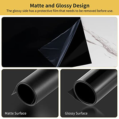 Meking 31.5x59.06 Inch PVC Backdrop, Matte & Reflective Black Background for Photography Reusable Daul-Sided Vinyl Backdrops for Product Photography,Portrait Shoots and Photo Studio - color: Matte and Reflective||BLACK