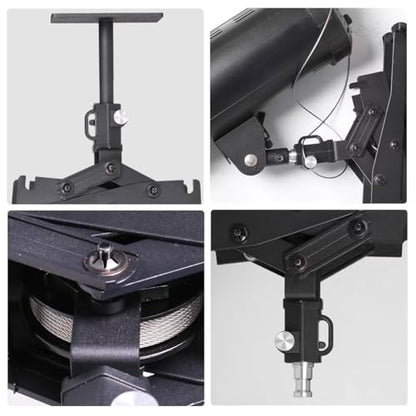 Photography Ceiling Rail System 2M Lifting Constant Force Hinge kit with Safety Rope Accessories for Live Broadcast Studio Photography Flash Specialized Equipment
