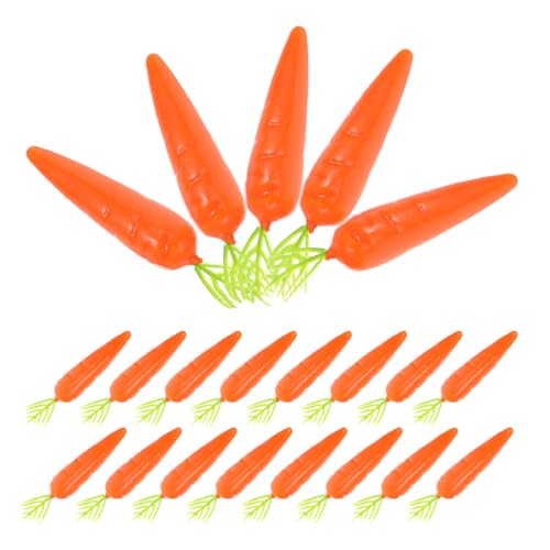 LUOZZY 150pcs Mini Artificial Carrot Decorations Funny Foam Fake Vegetables for Easter Home Kitchen Party DIY Photography Props